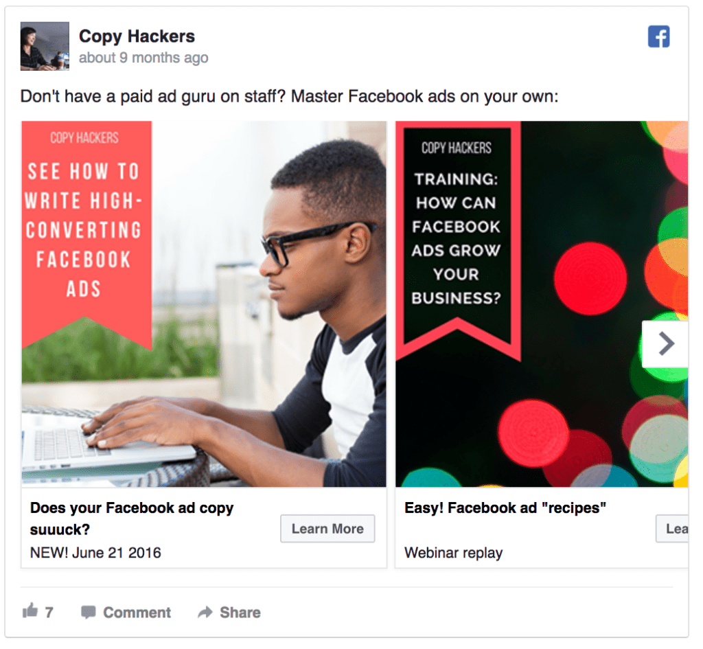 11 Best Facebook Ad Examples (11 Update with 11 New Creatives)