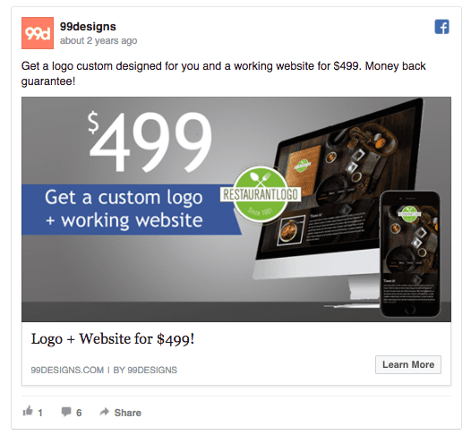 99designs facebook ad