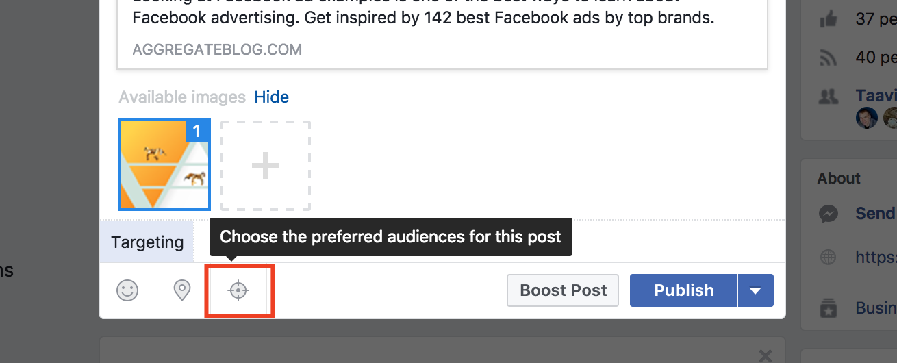 optimize facebook post audience