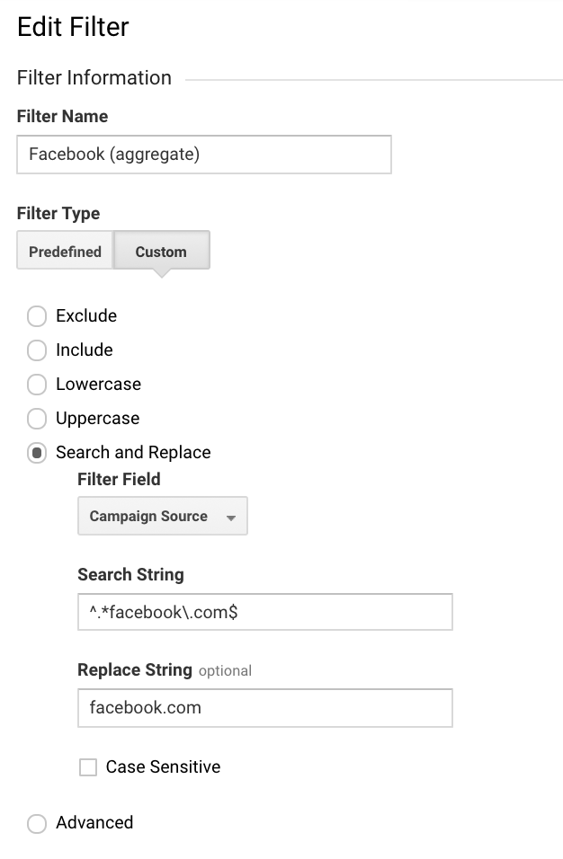 search and replace filter