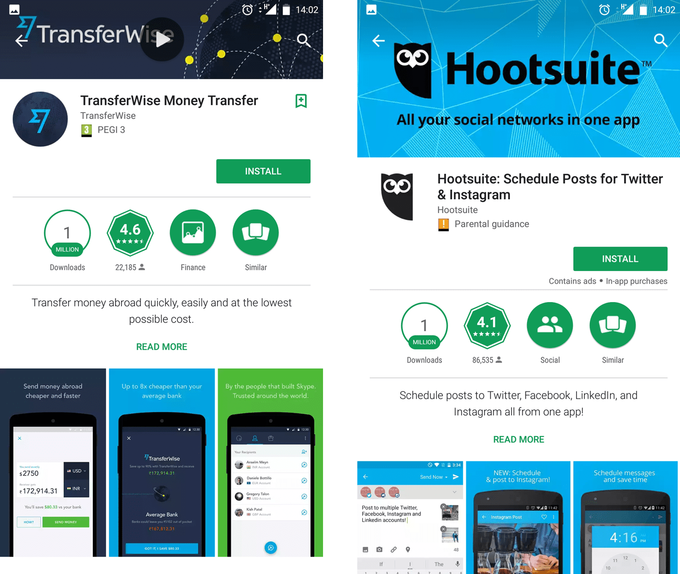 good App Store page examples