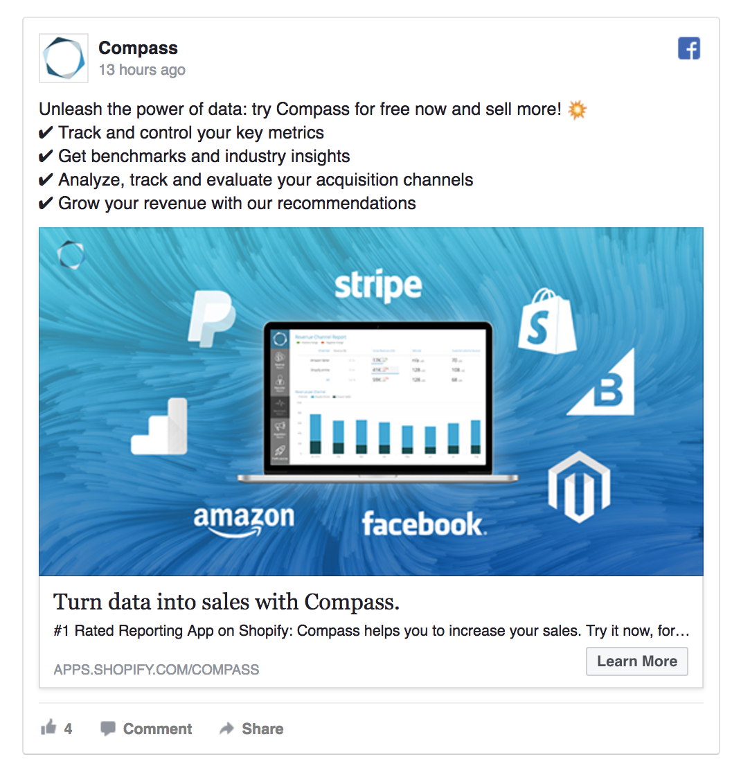 compass facebook ad template