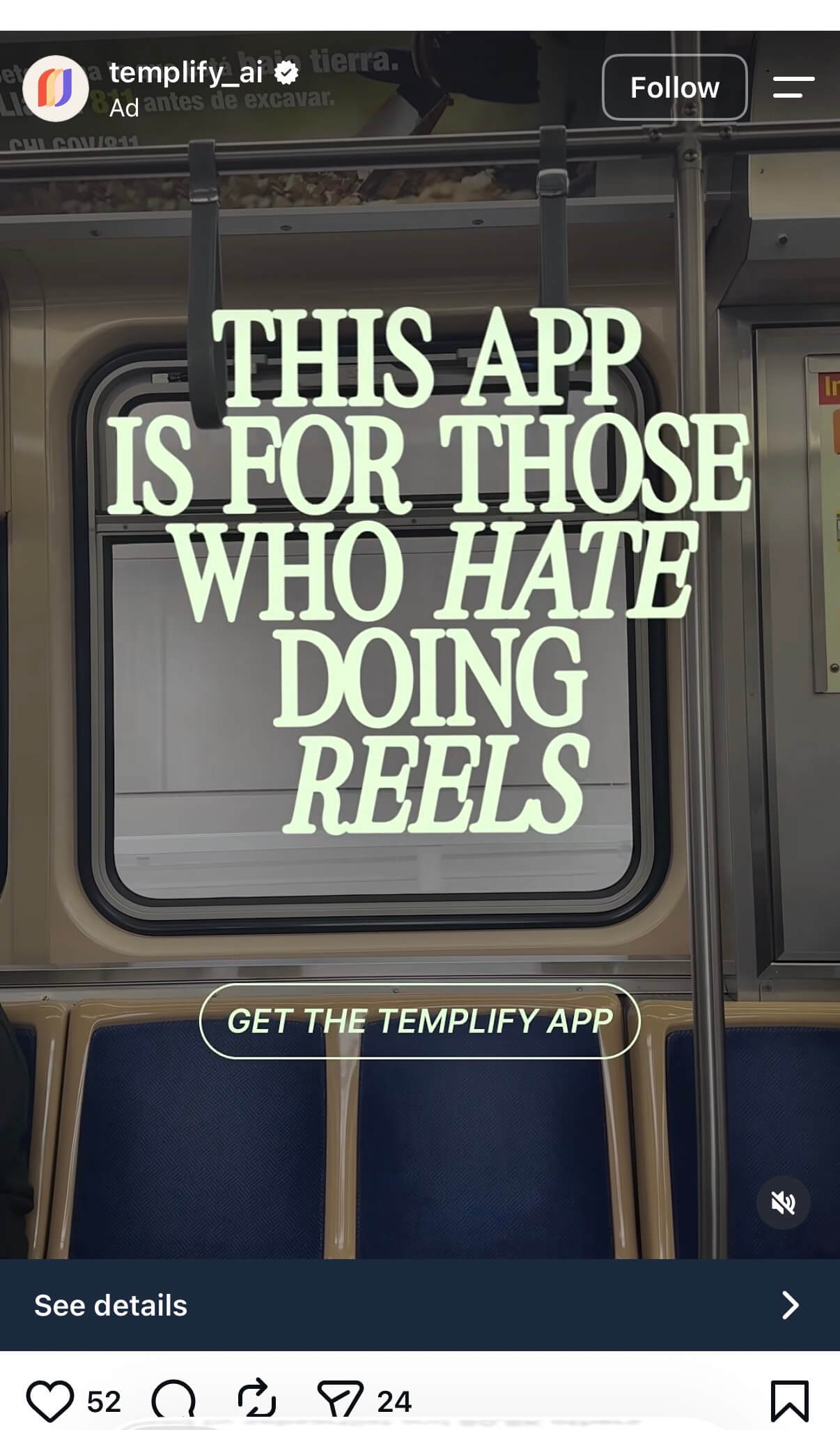 Instagram tool ad example 2026