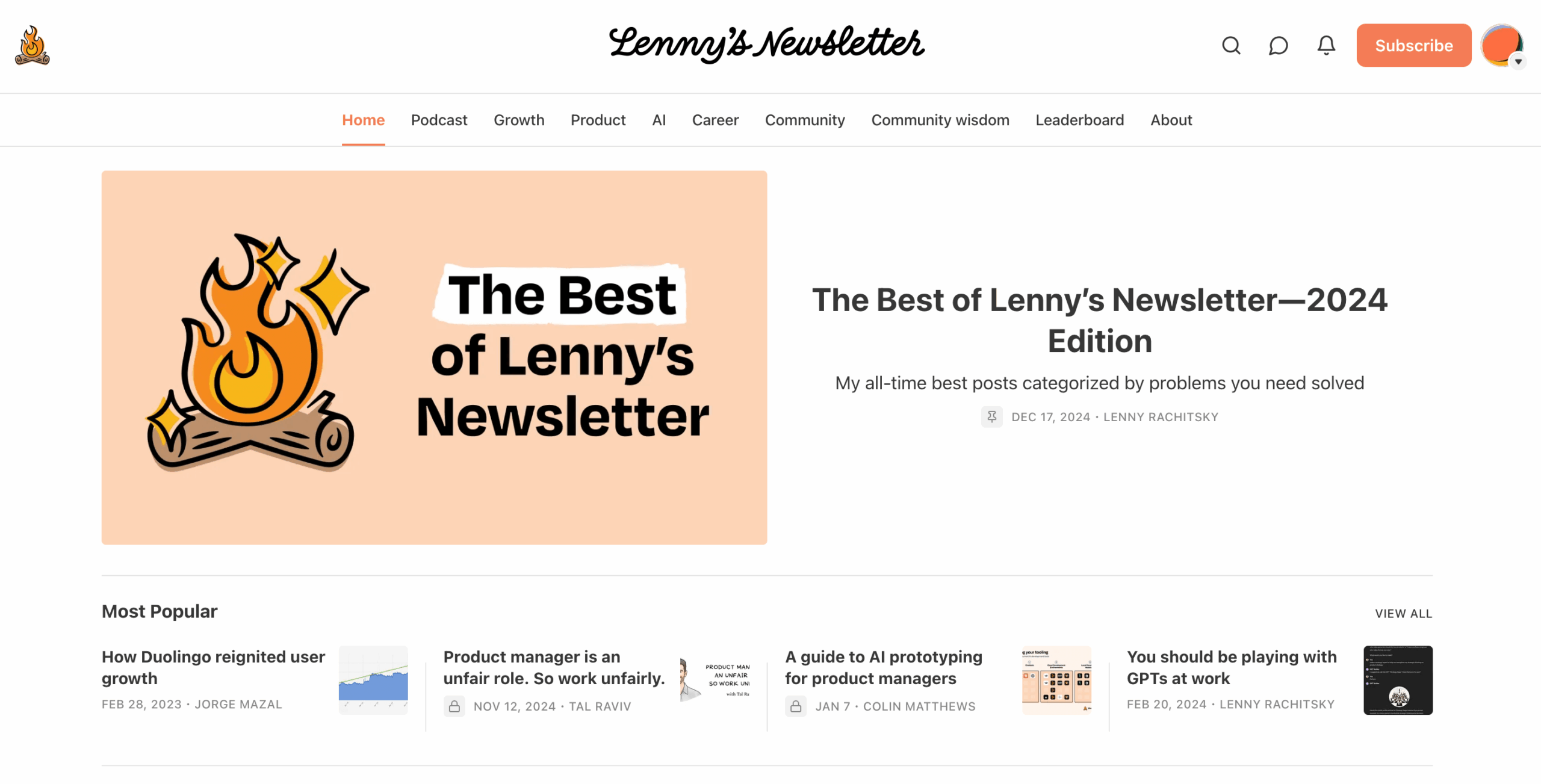 Lenny’s Newsletter by Lenny Rachitsky